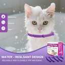 Cat Calming Collar, 15-Inch Adjustable, 60-Day Stress Relief, Purple, 4-Pack