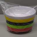 50 Pack Plastic Bread Baskets 9" x 5.7" Oval Fry Fast Food Basket Multicolor Plastic Serving Baskets for Restaurant Supplies, Deli Serving, Chicken, Burgers, Sandwiches, Fries