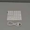 Lekvey Bluetooth Number Pad, Aluminum Rechargeable Wireless Numeric Keypad Slim 34-Keys External Numpad Keyboard Data Entry for Laptop, MacBook, MacBook Air/Pro, iMac, Windows, Surface Pro - Silver