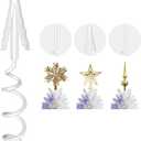 Christmas Tree Topper Holder  Universal Twist-On Stabilizer with Adjustable Attachment for Tree Top Decorations, Fits Most Tree Bases (White)