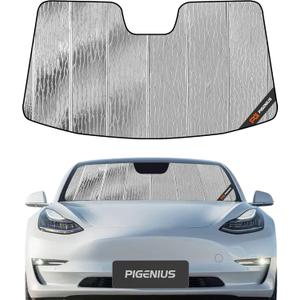 Windshield Sunshade for Tesla Model 3 2018-2025, Model Y 2020-2025 Front Window Shade - AstraGuard (Model 3/Model Y, Silver(AstraGuard))
