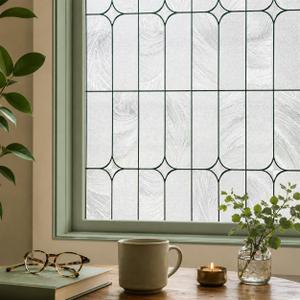 ADD.HERES Window Privacy Film, 3D Stained Glass Window Film, 23.6x35.4in