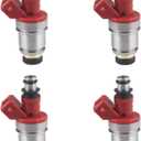 JDMON Fuel Injectors Compatible with Nissan Pickup D21 2.4L 1990-1994 16600-86G00 1660086G00 4pcs