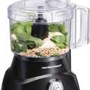 Hamilton Beach Food Processor & Vegetable Chopper for Slicing, Shredding, Mincing, and Puree, 8 Cup, Black