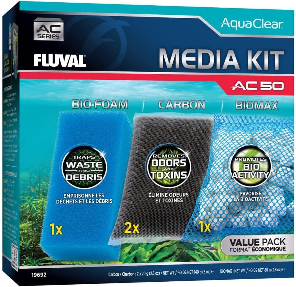 Fluval - Media Maintenance Kit for AC50 Power Filter - for Use in Freshwater & Saltwater Aquariums
