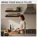 Homeforia 24inch Walnut Floating Shelves for Wall, High End Solid Real Wood 24in Floating Shelf for Bathroom, Dark Brown 24 inch Long Floating Shelves, Heavy Duty Bracket, 24 X 6.5 X 1.75 in, Set of 2