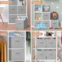 Storage Cubes - STORAGE MANIAC, 11 Inch Collapsible Storage Bins with Handles, 6 Pack Fabric Foldable Bins for Organization, Durable Storage Bins for Closet, Shelves, Offices, Toys, Grey