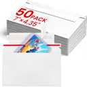 50 Pack Rigid Mailers, 7"x4.35" Trading Card Shipping Envelopes for Collectors & Sellers, Perfect Size Lightweight Shipping Envelopes for Toploaders and Semi-Rigid Holders,Protector Supplies