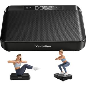 Vibration Plate Exercise Machine, Full Body Vibrating Platform for Lymphatic Drainage Weight Loss, 99 Levels Shake Plate with LED Display for Women (BLACK)