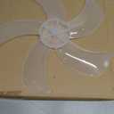 DOITOOL 16 Inch Fan Blade Replacement Universal Plastic Standing Fan Blades 5 Leaves with Nut Cover Table Fanner Leaves - Easy to Install, 37X37cm
