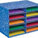 Bankers Box Classroom Collection 10-Compartment Mail Sorters, 19.5" x 12.375", Blue (3384201)