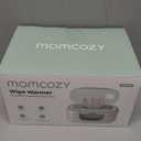 Momcozy New Baby Wipe Warmer, Large Capacity Wipe Dispenser Compatible with 60-80pcs,10-Min Fast Heating,4 Temperature Modes,Innovative Spring Design,Silicone&Top Seals,Even Heating,3-Level Nightlight (Green)