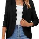 PRETTYGARDEN Cardigans for Women Lightweight Casual Long Sleeve Knitted Open Front Shrugs Sweaters 2026 Fall Clothes (Black,Medium) 