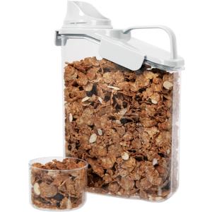 Oggi Easi Pour Airtight Food Storage Containers - Cereal Containers Storage, Rice Dispenser, Cereal Dispenser, Snack Storage Containers, Pasta Containers Storage, Containers with Lids - 80oz / 2.4lt