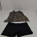 Aqua Eve Women Plus Size Tankini Swimsuit Two Piece Flowy Swimdress Bathing Suits with Shorts, Leopard, Large