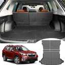 Cargo Mat Fit for 2019-2025 Subaru Forester Accessories Cargo Liner Trunk Mat Seat Back Cover Trunk Liner for 2019 2020 2021 2022 2023 2024 2025 Subaru Forester(Cargo Mat+Seat Back Mat)