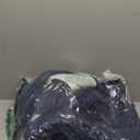 ACCUMTEK Striped Navy Blue Bathroom Rug Set 3 Pieces Ultra Soft, Non Slip Chenille Toilet Mat, Absorbent Plush Shaggy Bath Mats for Bathroom, Bedroom, Kitchen (2'8"x1'8"+2'1'5"+U Shape 2'x1'8")