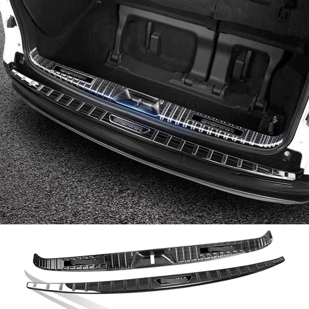 ERIDANUS Auto Accessories Fit for Toyota Sienna 2025 2024 2023 2022 2021 Rear Outside Bumper Sill Plate Guard Cover Trim (Black) Stainless Steel 2 PCS