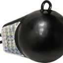 Extreme Max 3006.6949 Coated Ball-with-Fin Downrigger Weight - 8 lbs. with Silver Flash