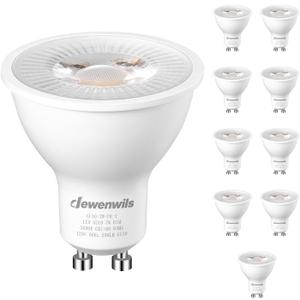 DEWENWILS 10-Pack GU10 LED Bulb Dimmable, 5000K Daylight GU10 Bulb Replacement for Track Lighting, 500LM, 7W(50W Equivalent) LED Light Bulb for Kitchen, Range Hood, Living Room, Bedroom