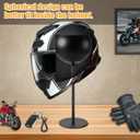 PAHTTO Motorcycle Helmet Stand 2 Packs, Desktop Helmet Display Holder with Stable Base for Helmets, Caps, Hats, Wigs, Motorcycle Helmet Accessories