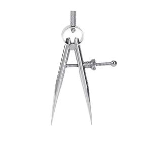 WUTA Spring Wing Divider 304 Stainless Steel Precision Scriber Caliper Tool Metal Dividers Adjustable Spacing Compass High Polished Round Leg for Drawing Circles, Leather Craft, Jewelry Design (Small)
