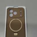 Compatible with iPhone 17 Pro Case 6.3'' with 360 Spin Magnetic Ring Stand[Compatible with Mag-Safe] Soft Liquid Silicone 17 Pro Case for Men Women, Desert Gold