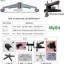 MySit 5.5" Office Chair Gas Lift Cylinder Replacement Parts, Heavy Duty 450lbs Long Stroke Hydraulic Pneumatic Shock Piston Universal Size Fits Most Executive Chairs, Gaming Chair, Class 4