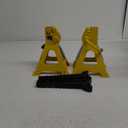 YELLOW JACKET Car Jack Stands 3 Ton with Double Locking and Large Foot Base for Lifting SUVS, Heavy Duty Steel, 6600 lb Capacity, 1 Pair, Yellow