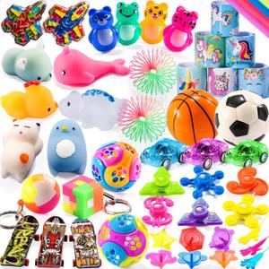 57PCS Treasure Chest for Kids Small Prizes Party Favors for Kids 8-12 4-8 3-5 Rewards, Treasure Box Fidget Toys for Classroom Prizes, Goodie Bag Stuffers, Pinata Filler, Claw Machine Toys Refill