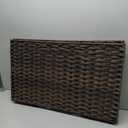 180L Wicker Storage Basket with Lid, Handwoven Rattan Large Shelf Basket with Removable Liner, 47.6 Gallon Wicker Basket for Blanket, Storage Trunk with Handle for Closet, Bedroom, Livingroom, Brown (180 L(31.5 x17.72 x 19.68 Inches))