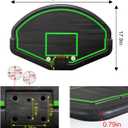 Basketball Backboard Replacement, 2 Holes Backboard for Basketball Hoop for 16ft Trampoline, 27.4in x 17.9inches Fan Shaped Back Board Replacement