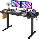 Monomi Electric Standing Desk, 63 x 28 inches Height Adjustable Ergonomic Home Office Sit Stand Up Desk with Memory Preset Controller (Black Top/Black Frame)