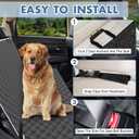 NECKORY Backseat Cover for Dogs, Waterproof and Non-Slip Pet Bench Seat Covers, Car Seat Protector for Back Seat, Universal Size Rear Car Seat Cover Fits Cars, Trucks and SUVs, M-Charcoal Grey&Grey