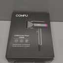 CONFU Ionic Blow Dryer 1600W, Portable Lightweight Fast Drying Negative Ion Hairdryer Blowdryer, 3 Heat Settings & Infinity Speed, with Diffuser and Concentrator Nozzle for Home & Travel (Grey)