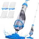 Cordless Pool Vacuum with Telescopic Pole, Handheld Rechargeable Swimming Pool Cleaner, 19 GPM Powerful Suction Pool Vacuum for Cleaning Above/In Ground Pools, Spas, Hot Tubs
