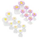 Beaupretty 16 Pieces Daisy Flower Silicone Toe Separators Spacers Spreaders Cushions Toes Dividers Pedicures Nail Art Tools Polish Guards for Home Salon