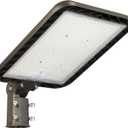 LED Parking Lot Light 300W 45000LM 5000K Quick Installation Slip Fitter Shoebox Pole Lights Outdoor IP65 Waterproof 120-277V 150LM/W Commercial Street Area Lighting for Parking Lot, Road