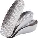 3Pairs Height Increase Insoles for Men Women - Orthopedic High Pads Height Boosters Insoles -Soft Arch Support Insoles for Flat Feet (Gray, 1.5cm & 2.5cm & 3.5cm)