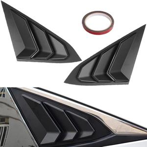 for 10th Gen Civic Sedan Rear Side Window Louvers Air Vent Scoop Shades Cover Blinds Racing Style Compatible with Civic Sedan 2021 2020 2019 2018 2017 2016 (Matte Black)