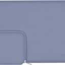 MOSISO Laptop Case 15 inch, 15 inch Laptop Sleeve Bag Compatible with MacBook Air 15 M4 A3241 M3 A3114 M2 A2941 2025 2024 2023, Dell XPS 15, Neoprene Computer Sleeve Bag with Small Case, Lavender Gray