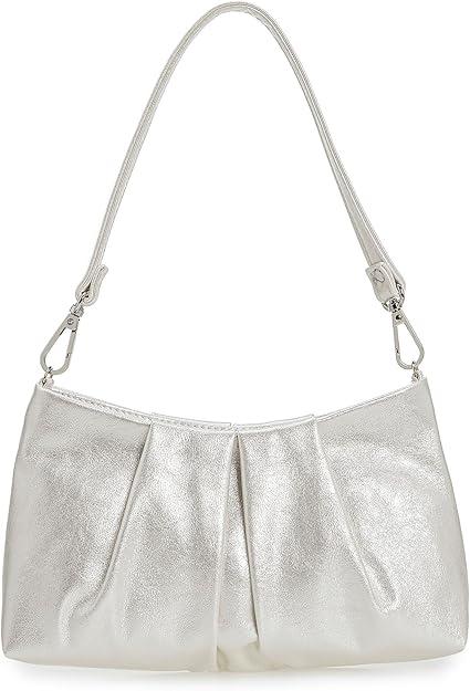 CHARMING TAILOR Women Clutch Bag Dressy Formal Handbag Pleated PU Clutch Purse for Cocktail Prom Wedding Party