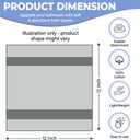 QUBA LINEN 100% Cotton Washcloth Set – Soft, Absorbent Face Towels for Bathroom & Gym Use – Durable & Reusable Wash Cloths - (Blue, White and Navy (12x12), (Pack of 12)