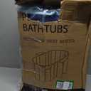 Portable Bathtub for Adult 59" Large Collapsible Cold Plunge Bathtub Foldable No Installation Ice Bath Tub for Shower Stall, Bathroom Hot SPA Soaking Standing Tub