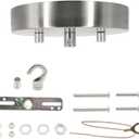 EIFHYT Canopy Kit for Chandelier, 5 1/8 Ceiling Lighting Modern Steel Canopy Kit Light Fixture Cover Plate, Hook & Cord Holder for Pendant Lighting Fixtures (Brushed Nickel)