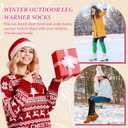 Satinior 6 Pairs Leg Warmers for Women Warm Winter Christmas Boho Long Boot Socks Knitted Sleeve Cable Socks for Y2k Party (Bright Color)