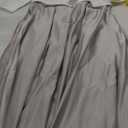 A-line Elegant Mother of The Bride Dress Half Sleeve Ankle-Length Satin Wedding Guest Dress Evening Gown Ruched 2025 Light Grey