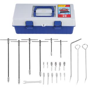 Packing Extractor Set 23pcs, Stainless Steel Packing Puller Flexible Packing Hook Set Packing Extractor Tool with Tool Box