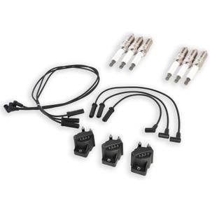 D555 Ignition Coils + Spark Plugs + Wires Set, Compatible with Buick Allure LaCrosse Lucerne Regal, Chevrolet Impala Monte Carlo, Pontiac Grand Prix