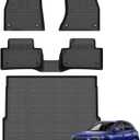 Floor Mats & Cargo Liner for 2018-2025 Audi Q5/SQ5 (Not for Q5 PHEV) (Include Sportback), All Weather Automotive TPE Liners Set Anti-Slip Waterproof Floor Liners Accessories - Black